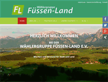 Tablet Screenshot of fuessen-land.de